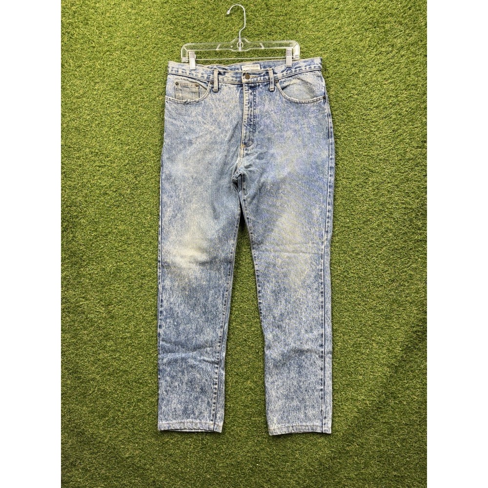 Vintage Guess Jeans Mens 36 Acid Light Wash Denim 10001-30 Slim Straight Fit y2k